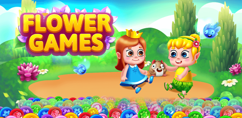 Cover Image of Bubble Shooter - Flower Games v7.0 MOD APK (Unlimited Hearts)