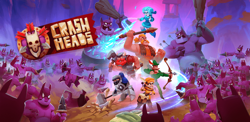 Cover Image of Crash Heads v1.5.11 MOD APK (Mega Menu, Money, Damage)