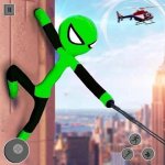 Cover Image of Flying Stickman Rope Hero v2.9 MOD APK (Speed Game)