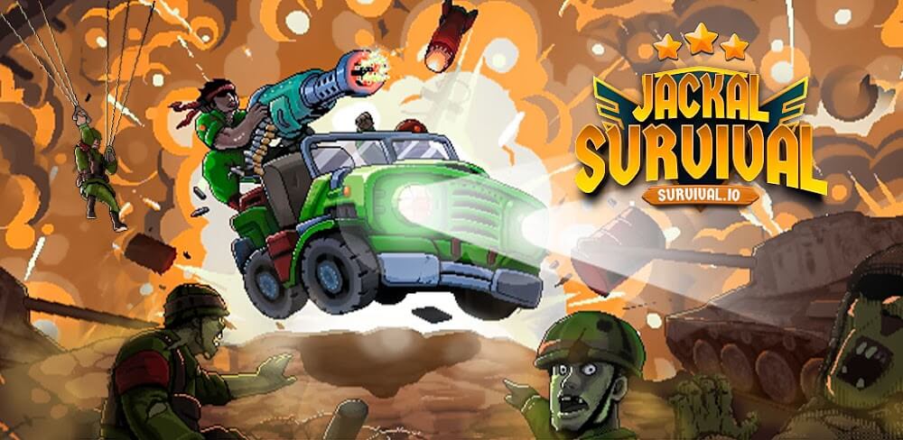 Cover Image of Jackal Squad - Survival.io v1.2.31 MOD APK (Unlimited Money, God Mod, High Damage)